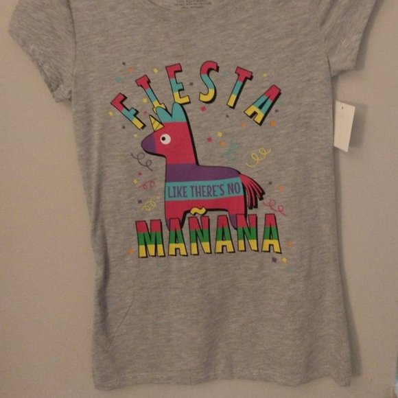 WOUND UP Womens Fiesta like there's no manana shirt size Small 3-5 w-129 - Picture 2 of 2